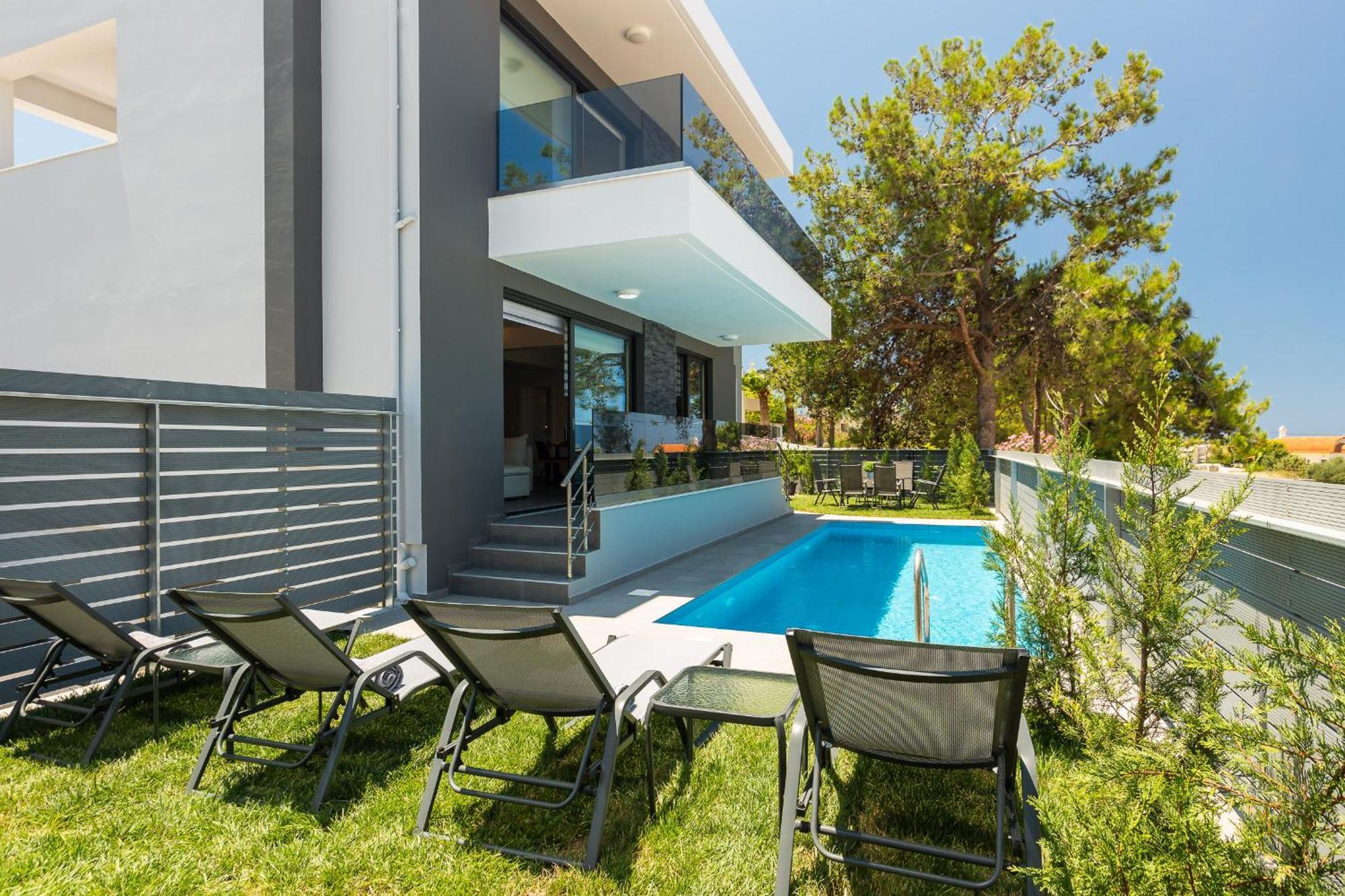 Nisos Villa, Pool & Heated Spawhirlpool, Walking To Beach, By Thinkvilla Sfáka Eksteriør billede