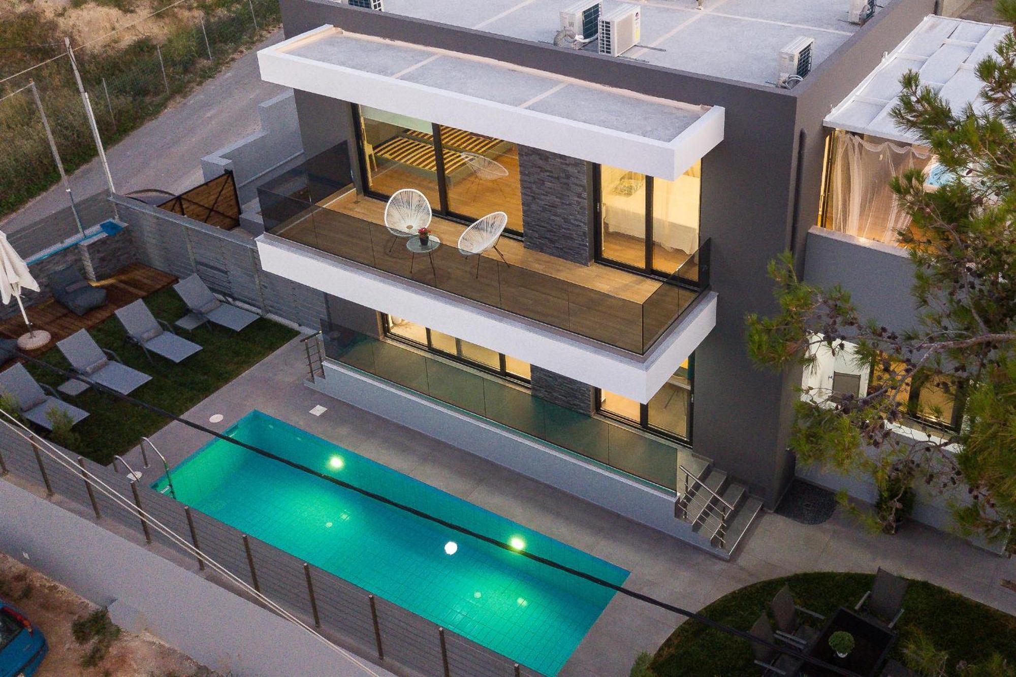 Nisos Villa, Pool & Heated Spawhirlpool, Walking To Beach, By Thinkvilla Sfáka Eksteriør billede