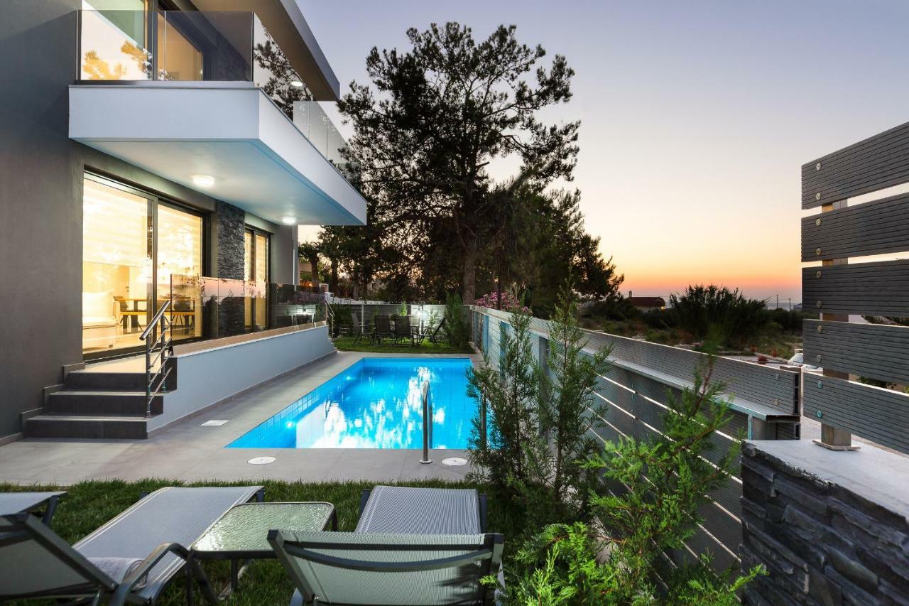 Nisos Villa, Pool & Heated Spawhirlpool, Walking To Beach, By Thinkvilla Sfáka Eksteriør billede